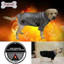 DogLemi Wärme Warm Reflektierende Fleece Hund Kleidung Jacke Reversible Winter Große Hundebekleidung